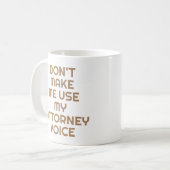 Advocaat Kantoor Gift Mok Grappig Quote Slogan gou (Voorkant links)