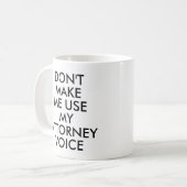 Advocaat Kantoor Gift Mok Grappige Quote Slogan (Voorkant links)