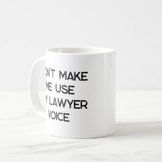 Advocaat Kantoor Gift Mok Grappige Quote Slogan (Voorkant links)