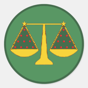 Advocaat Kerst Klassieke Ronde Sticker