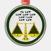 Advocaat Kerstmis Collectible Metalen Ornament (Voorkant)