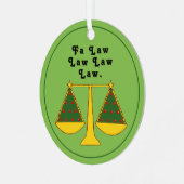 Advocaat Kerstmis Metalen Ornament (Voorkant links)