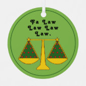 Advocaat Kerstmis Metalen Ornament (Voorkant)