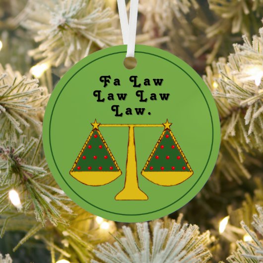 Advocaat Kerstmis Metalen Ornament (Insitu)