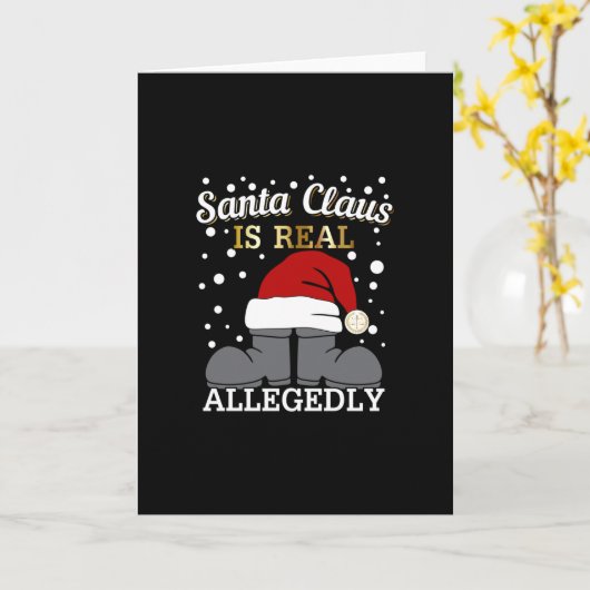 Advocaat Kerstmis - Sinterklaas is Echt Bewerenlij Kaart (Gele Bloem)