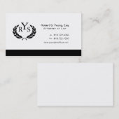 Advocaat Laurel Wreath Monogram Visitekaartje (Voorkant / Achterkant)