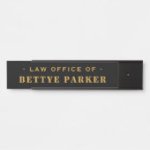 advocaat Law | Kantoor Zwart Goud Deurbordje (Voorkant)