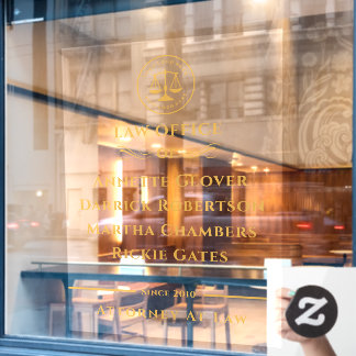advocaat Law | Kantoor Zwart Goud Raamsticker