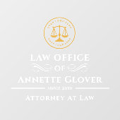 advocaat Law | Kantoor Zwart Goud Raamsticker (Vel)