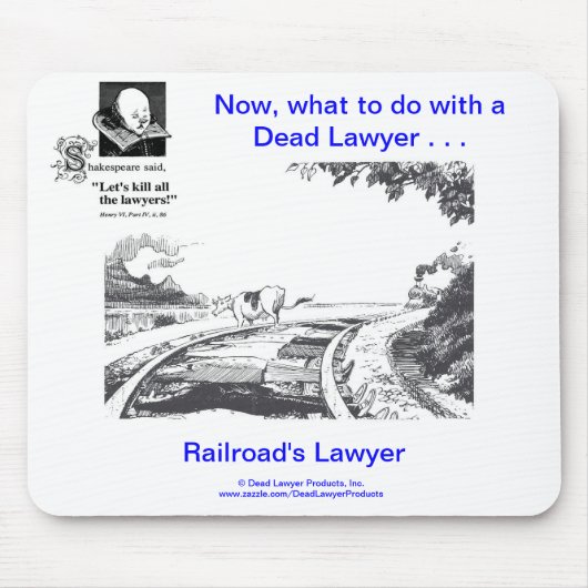 Advocaat Lawyer™ Railroad's advocaat Mousepad Muismat (Voorkant)