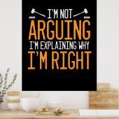 Advocaat legt uit waarom ik gelijk heb poster (Keuken)