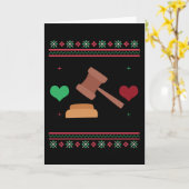 Advocaat Lelijke Kersttrui Rechter Jurist Kaart (Gele Bloem)