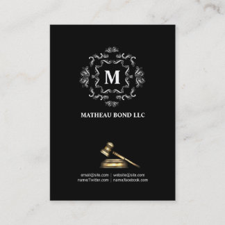 Advocaat LLC Monogram Gavel Visitekaartje