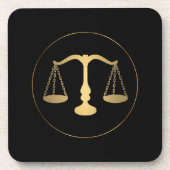 Advocaat Logo Beverage Coaster Bier Onderzetter (Voorkant)