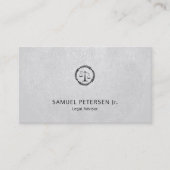 Advocaat luxe zwart schaal wit leer look visitekaartje (Voorkant)