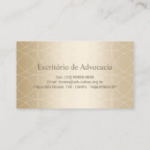 Advocaat Luxury Gold Geometric Attorney for Law Visitekaartje (Achterkant)