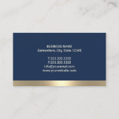 Advocaat Marine & Gold Justice Schaal Advocaat bij Visitekaartje (Achterkant)