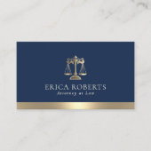 Advocaat Marine & Gold Justice Schaal Advocaat bij Visitekaartje (Voorkant)