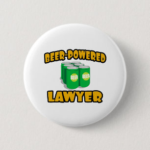 Advocaat met biergangen ronde button 5,7 cm