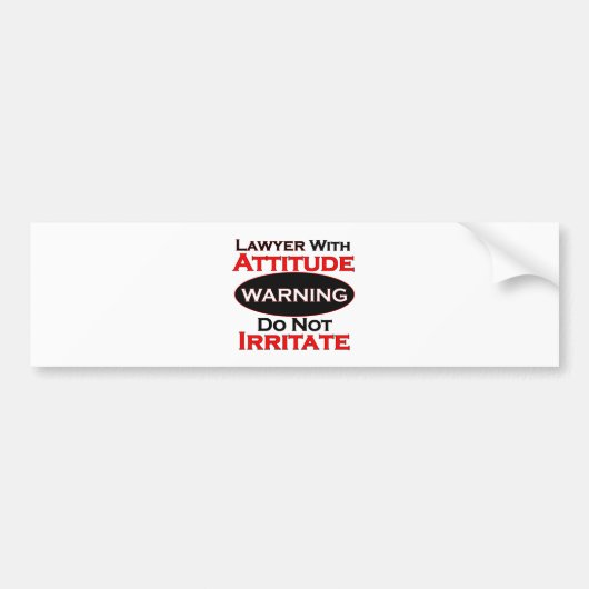 Advocaat met standvastigheid bumpersticker (Voorkant)