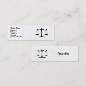 Advocaat Mini Visitekaartje (Voorkant / Achterkant)