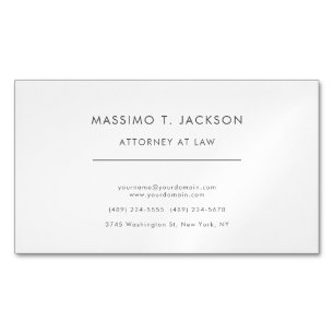 Advocaat Minimaal Minimalistisch Professioneel Magnetisch Visitekaartje