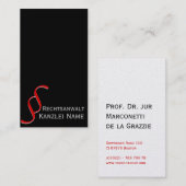 Advocaat Minimaal Visitekaartje (Voorkant / Achterkant)
