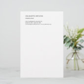 Advocaat Minimalistisch Elegant Eenvoudig Briefpapier (Staand voorkant)
