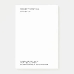 Advocaat Minimalistisch Elegant Eenvoudig Post-it® Notes