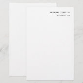 Advocaat Minimalistisch Klassiek Professioneel Briefpapier (Voorkant / Achterkant)