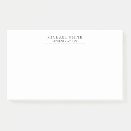 Advocaat Minimalistische Professional Post-it® Notes (Voorkant)
