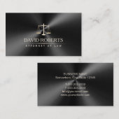 Advocaat Modern Black & Gold Metallic Visitekaartje (Voorkant / Achterkant)