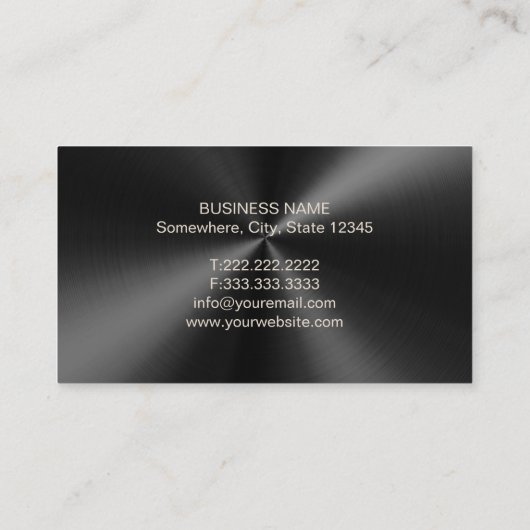 Advocaat Modern Black & Gold Metallic Visitekaartje (Achterkant)