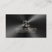 Advocaat Modern Black & Gold Metallic Visitekaartje (Voorkant)