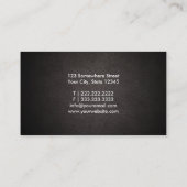 Advocaat Modern Bold Text Elegant Leather Visitekaartje (Achterkant)