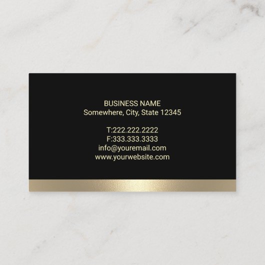 Advocaat Modern Gold Justice Scale Advocaat bij La Visitekaartje (Achterkant)