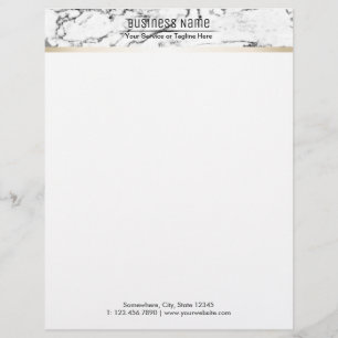 Advocaat Modern Marble Stone Texture Persoonlijk Briefhoofd