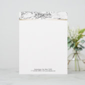 Advocaat Modern Marble Stone Texture Persoonlijk Briefhoofd (Staand voorkant)