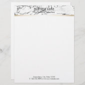 Advocaat Modern Marble Stone Texture Persoonlijk Briefhoofd (Voorkant / Achterkant)