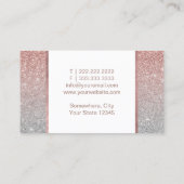 Advocaat Modern Roos Gold & Silver Glitter Visitekaartje (Achterkant)