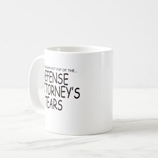 Advocaat Mok Aanklager Mok 11 oz 15 oz thee (Voorkant links)