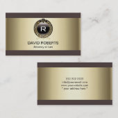 Advocaat Monogram Gold Professional Visitekaartje (Voorkant / Achterkant)