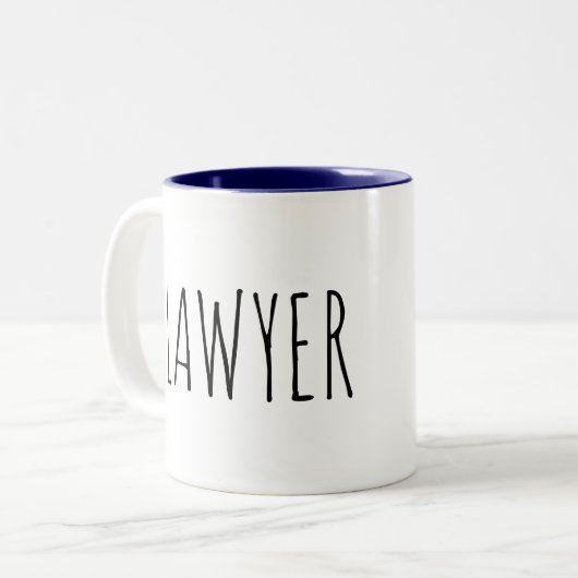 Advocaat Navy Blue Interior Inside Coffee Mok (Voorkant links)