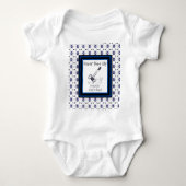 Advocaat Navy Blue White Gavel Baby Bodypakken Romper (Voorkant)