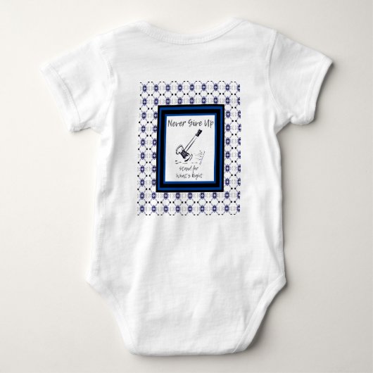 Advocaat Navy Blue White Gavel Baby Bodypakken Romper (Achterkant)