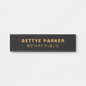 advocaat | Notaris publiek zwart goud Deurbordje (Voorkant)