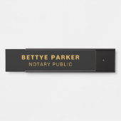 advocaat | Notaris publiek zwart goud Deurbordje (Voorkant)