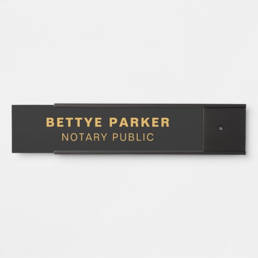 advocaat | Notaris publiek zwart goud Deurbordje (Voorkant)