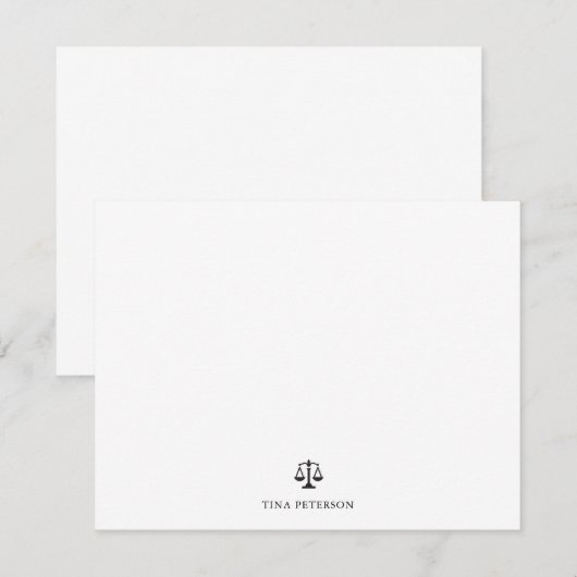 Advocaat Notitiekaartje (Voorkant / Achterkant)