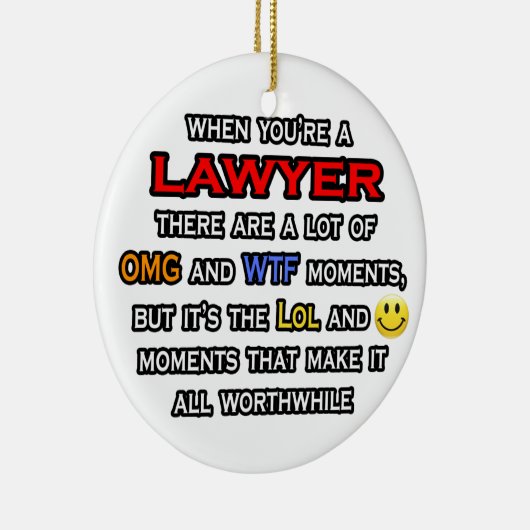 Advocaat... OMG WTF LOL Keramisch Ornament (Rechts)